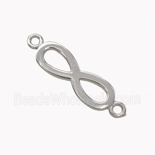 Copper Infinity Connector Platinum Plated