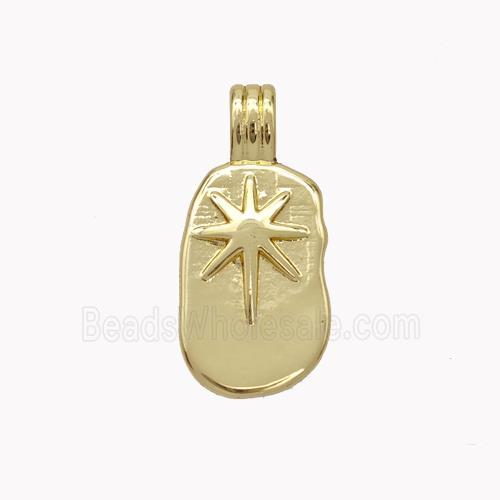 Copper Star Pendant Gold Plated
