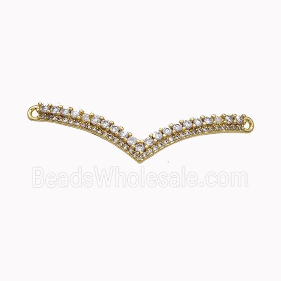 Wild Goose Charms Copper Birds Pendant Micropave Zirconia Gold Plated