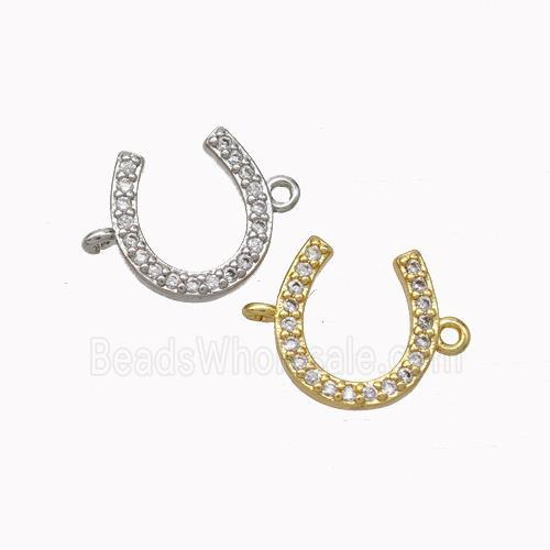 Copper Horseshoe Connector Micropave Zirconia Mixed