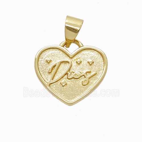 Copper Heart Pendant Dios Gold Plated
