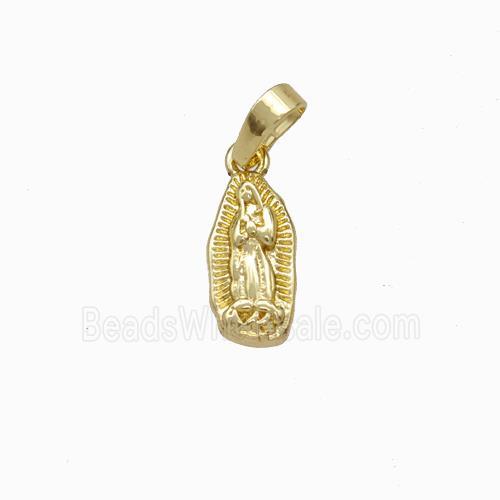 Jesus Charms Copper Pendant Gold Plated