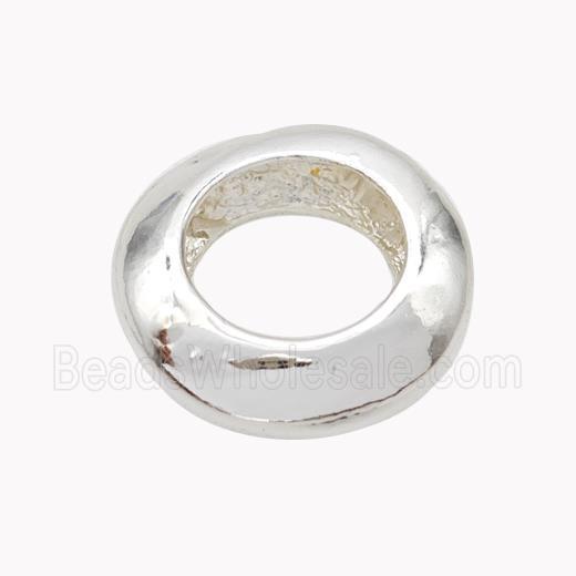 Copper Circle Ring Pendant Platinum Plated