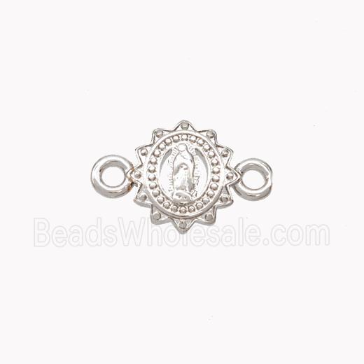 Jesus Charms Copper Connector Platinum Plated