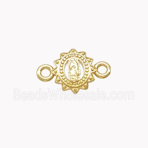 Jesus Charms Copper Connector Gold Plated