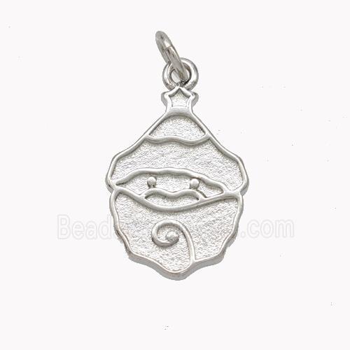 Santa Claus Charms Copper Pendant Platinum Plated
