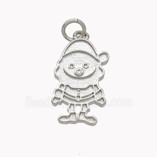 Christmas Gingerbread Man Charms Copper Pendant Platinum Plated