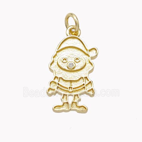 Christmas Gingerbread Man Charms Copper Pendant Gold Plated