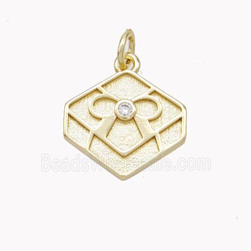 Christmas Gift Charms Copper Pendant Gold Plated