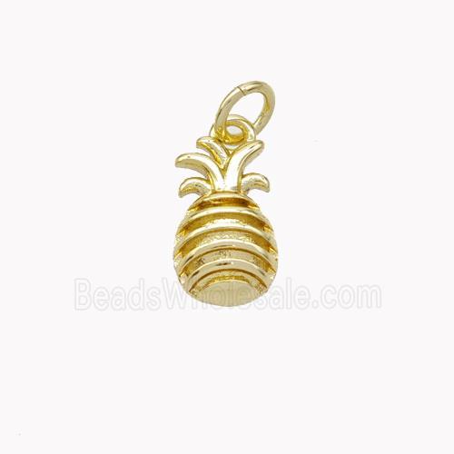 Copper Pineapple Pendant Gold Plated