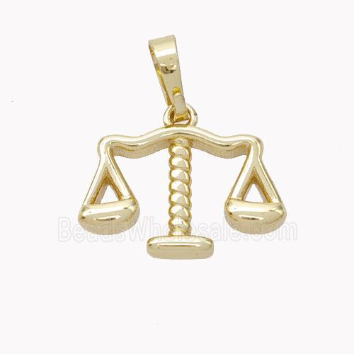 Copper Libra Pendant Gold Plated