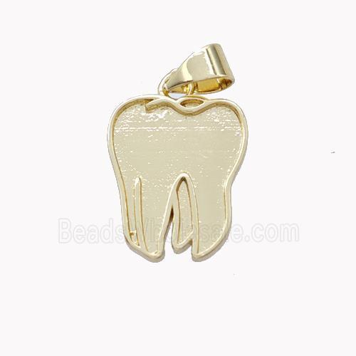 Copper Tiger-tooth Pendant Gold Plated