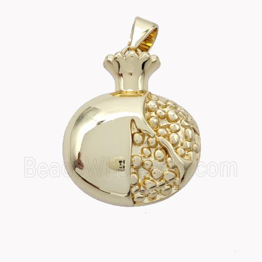 Copper Pomegranate Pendant Gold Plated