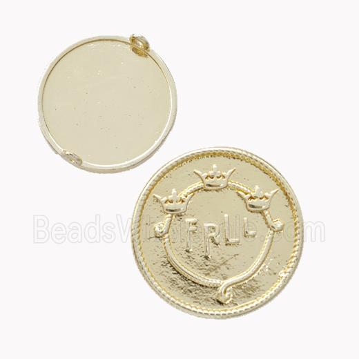 Copper Coin Beads FRLL Gold Plated
