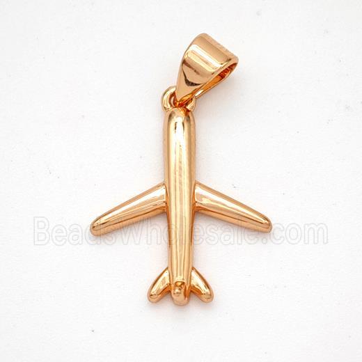 Copper Airplane Pendant Rose Gold