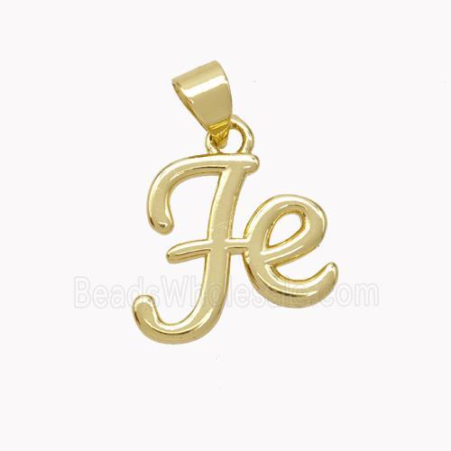 Copper Fe Pendant Gold Plated