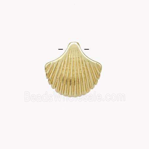 Copper Scallop Shell Pendant Gold Plated