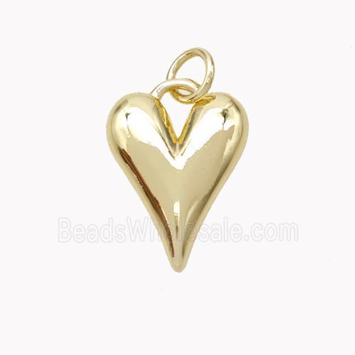 Copper Heart Pendant Gold Plated