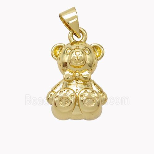 Copper Bear Pendant Gold Plated