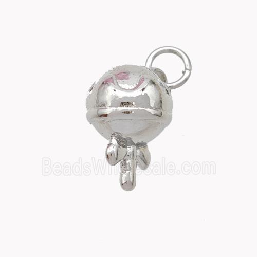 Copper Tripod Pendant Platinum Plated