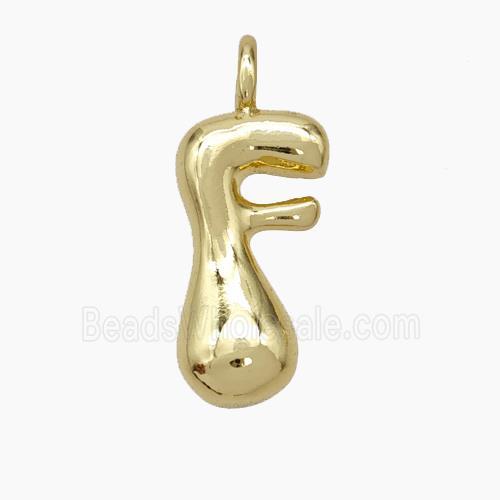 Copper Letter-F Pendant Gold Plated