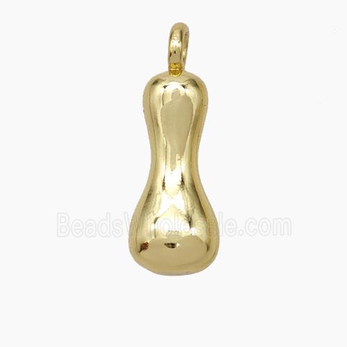Copper Letter-I Pendant Gold Plated