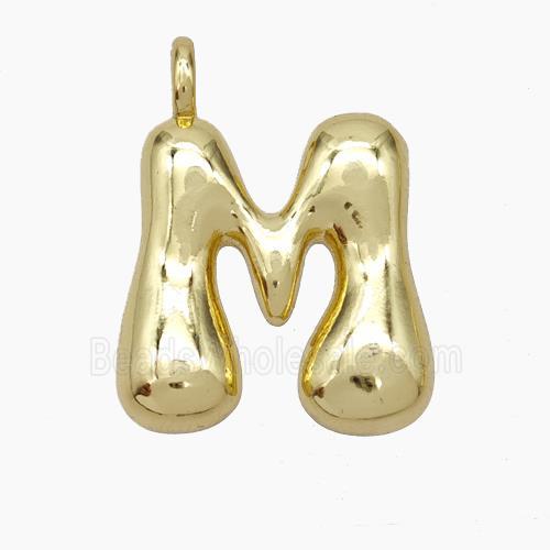 Copper Letter-M Pendant Gold Plated