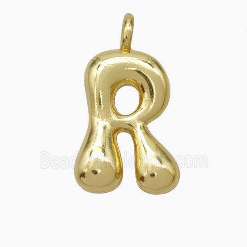 Copper Letter-R Pendant Gold Plated