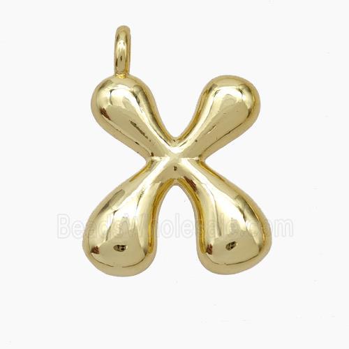 Copper Letter-X Pendant Gold Plated