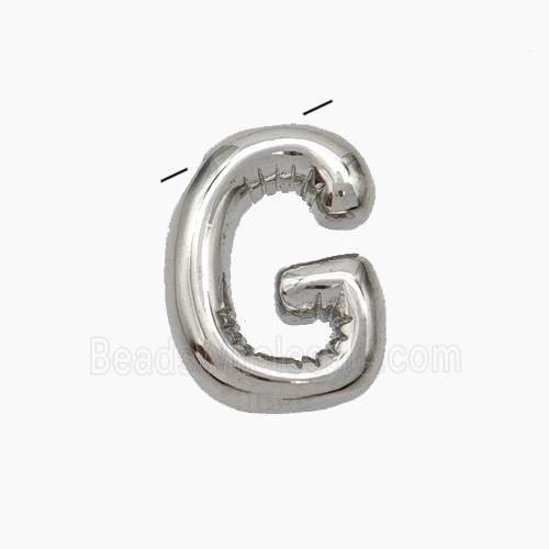 Copper Letter-G Pendant Platinum Plated