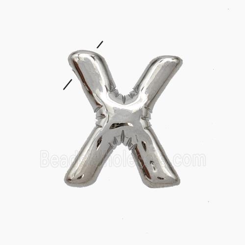 Copper Letter-X Pendant Platinum Plated