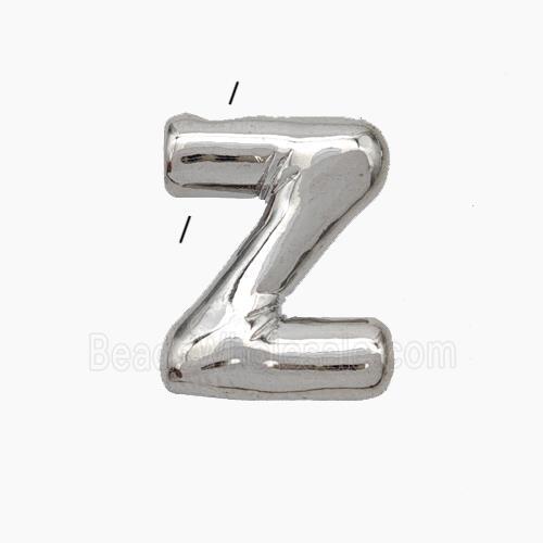 Copper Letter-Z Pendant Platinum Plated