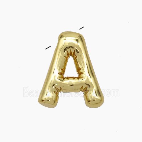 Copper Letter-A Pendant Gold Plated