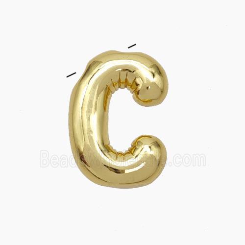 Copper Letter-C Pendant Gold Plated