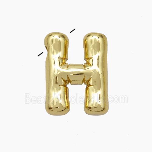 Copper Letter-H Pendant Gold Plated