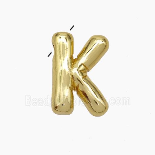 Copper Letter-K Pendant Gold Plated