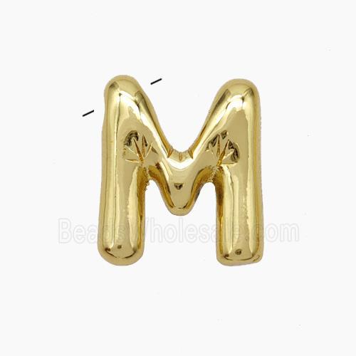 Copper Letter-M Pendant Gold Plated