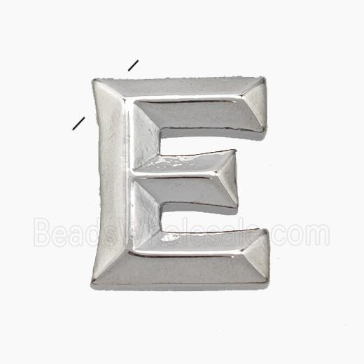 Copper Letter-E Pendant Platinum Plated