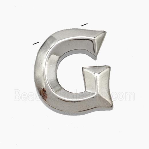 Copper Letter-G Pendant Platinum Plated