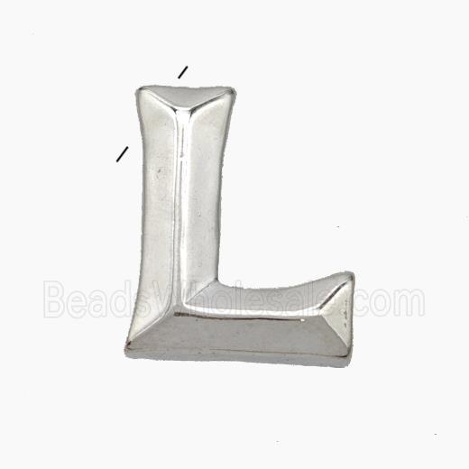 Copper Letter-L Pendant Platinum Plated