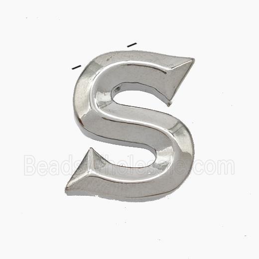 Copper Letter-S Pendant Platinum Plated