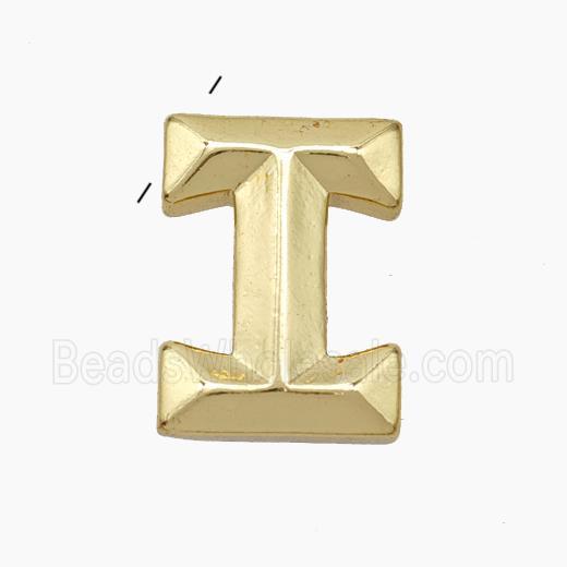 Copper Letter-I Pendant Gold Plated
