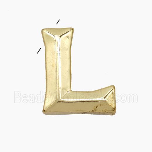 Copper Letter-L Pendant Gold Plated