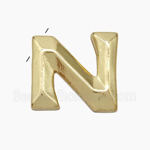 Copper Letter-N Pendant Gold Plated