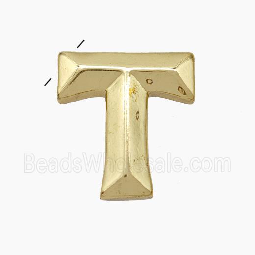 Copper Letter-T Pendant Gold Plated