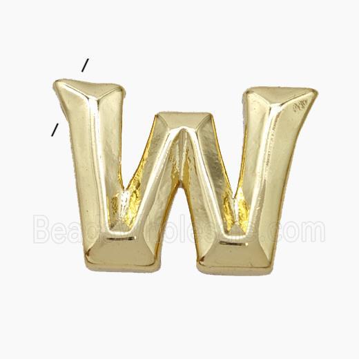 Copper Letter-W Pendant Gold Plated