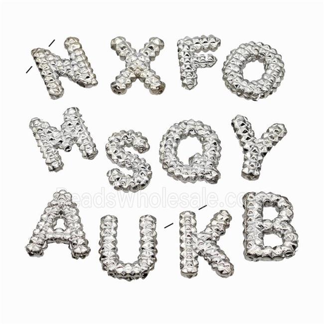Copper Alphabet Pendant Mix Letters Platinum Plated