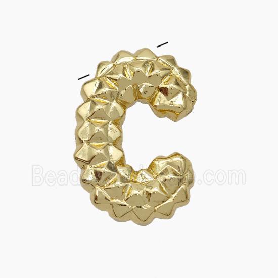 Copper Letter-C Pendant Gold Plated