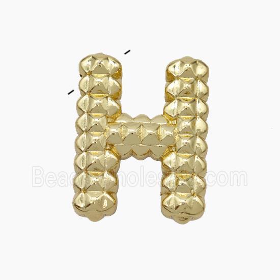 Copper Letter-H Pendant Gold Plated