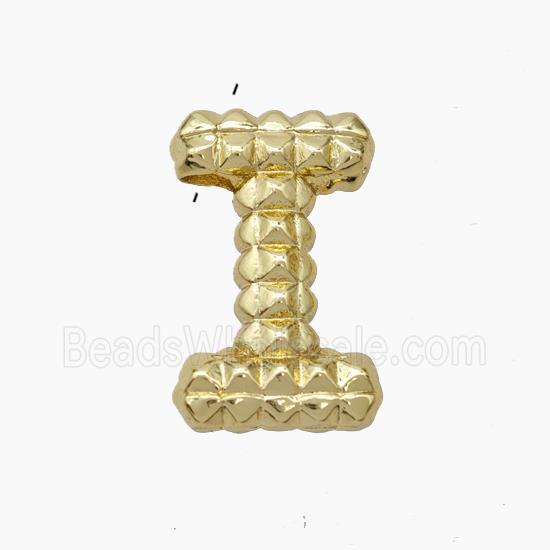 Copper Letter-I Pendant Gold Plated